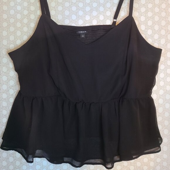 Torrid Peplum Chiffon Midi Cami Plus Size 2 - Picture 1 of 9